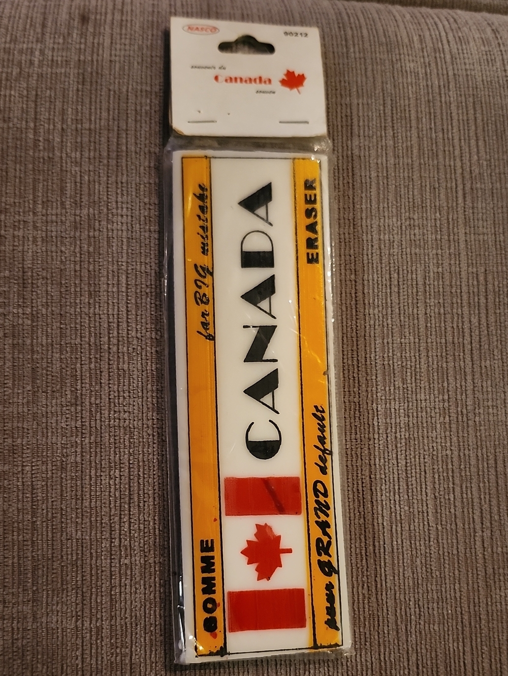 Canada Flag Eraser - New In Package, 80s Nasco